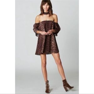 Flynn Sky Leopard Choker Dress Size XS